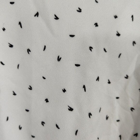 Abound Tank Top Sheer Lined Women Size 2X Ivory Black Print Spaghetti Strap - Picture 2 of 9